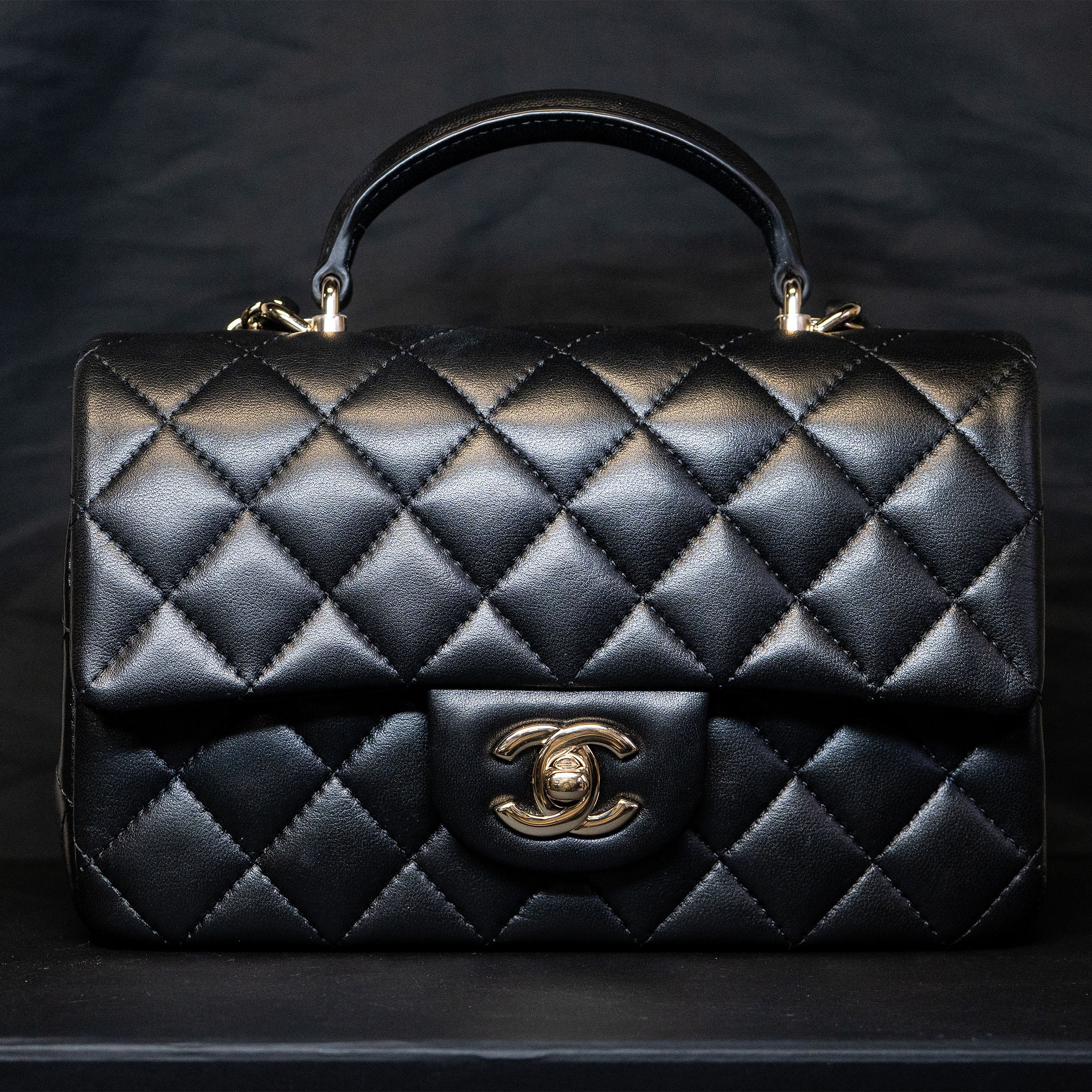 Chanel Mini Flap Black Single Flap Handbag