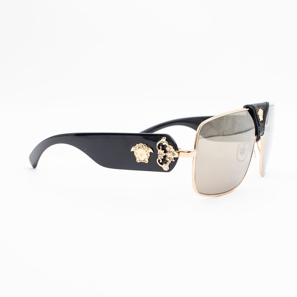 Versace Navigator Gold Tone Sunglasses