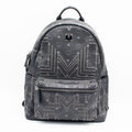 MCM Munchen Stark Studded Black Backpack