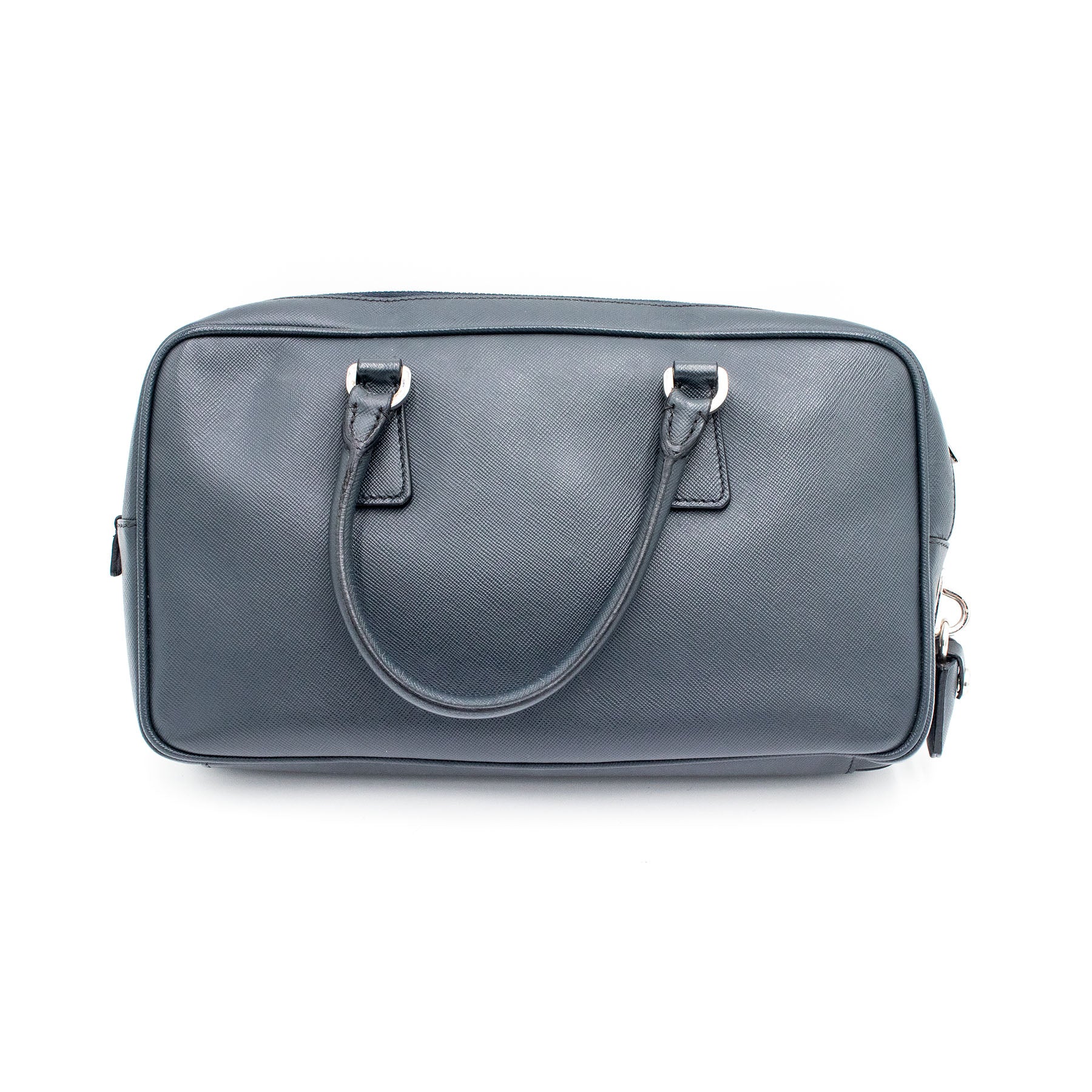 Prada Saffiano Leather Blue Gray Handbag