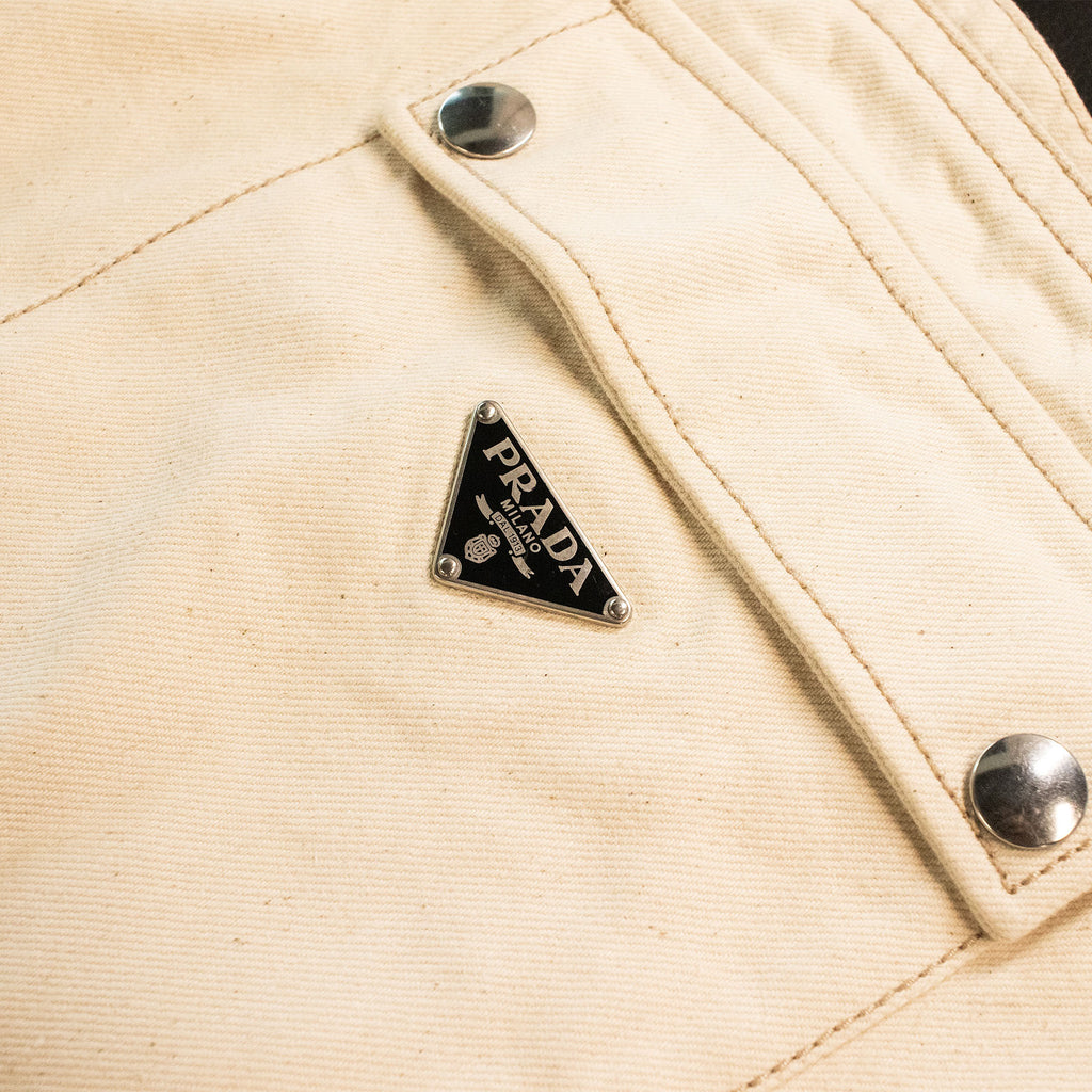 Prada Bull Beige Denim Overalls Size 33 Men