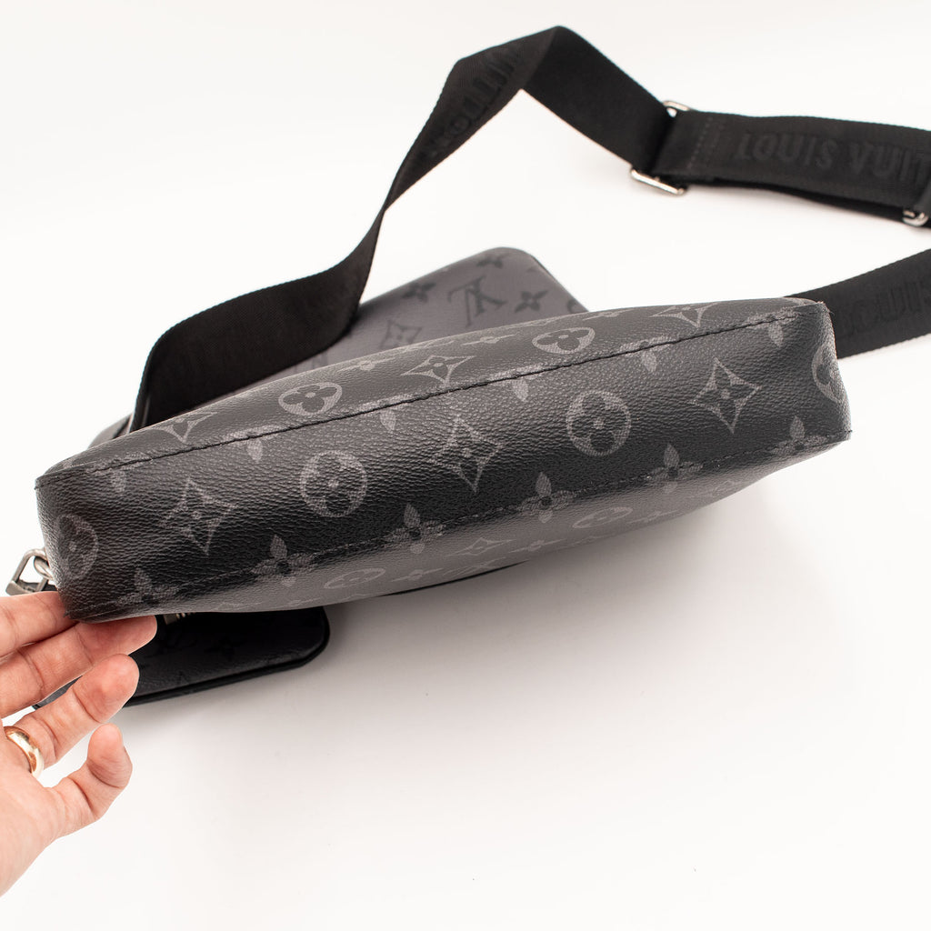 Louis Vuitton Trio Messenger Crossbody Monogram Black & Gray Handbag