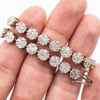14k Yellow Gold 4ctw Round Diamond Cluster Tennis Bracelet