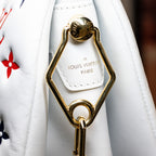 LOUIS VUITTON Monogram Embossed Coussin PM White Handbag