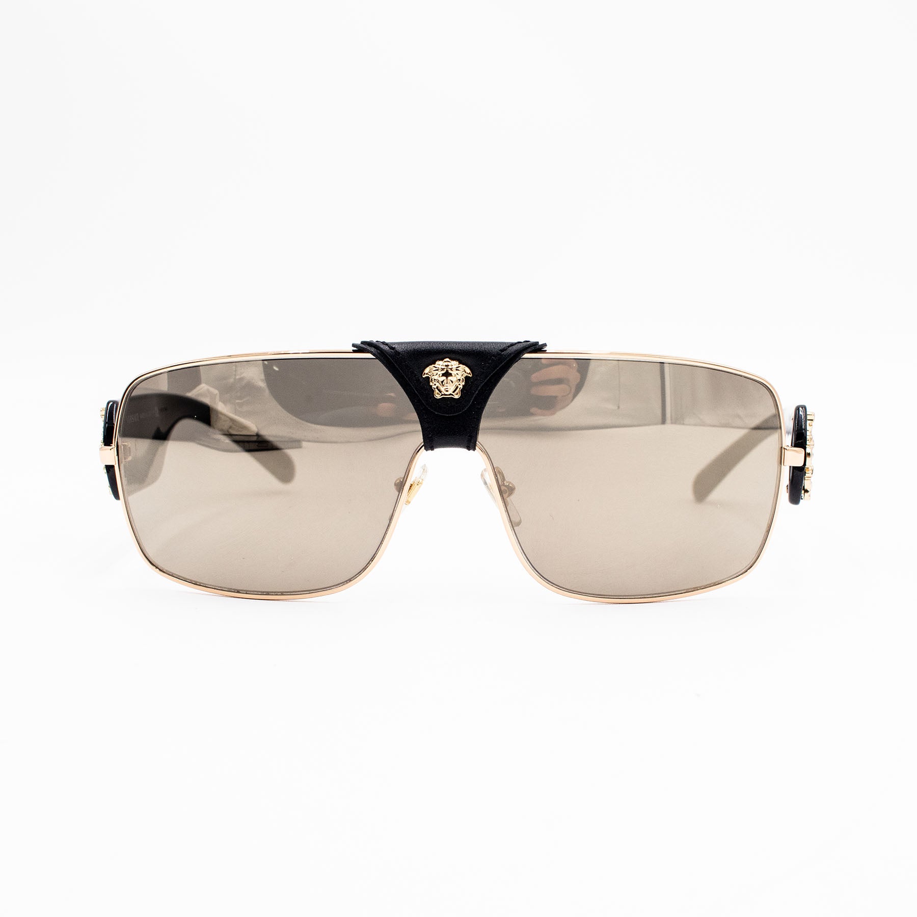 Versace Navigator Gold Tone Sunglasses