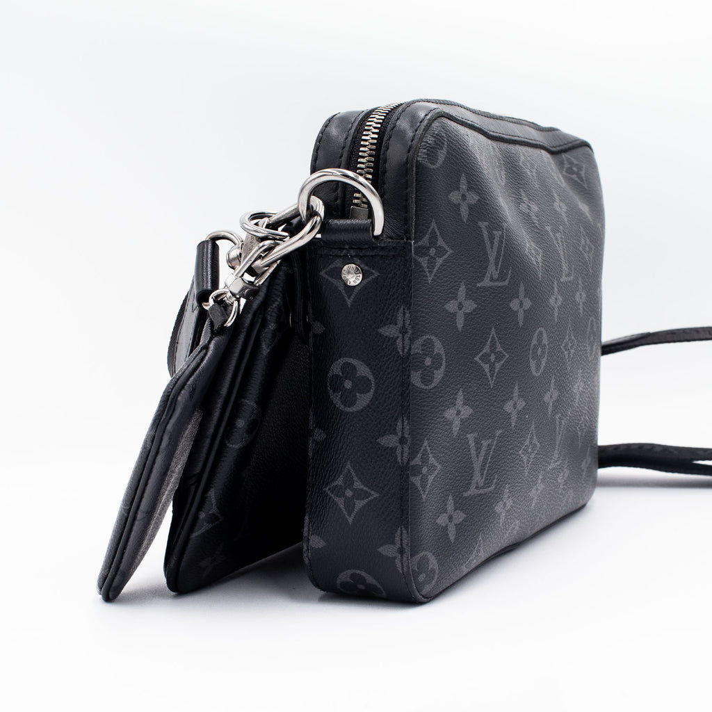 Louis Vuitton Trio Messenger Crossbody Monogram Black & Gray Handbag