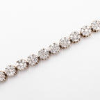 14k Yellow Gold 4ctw Round Diamond Cluster Tennis Bracelet