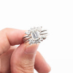 14k White Gold Two Piece Diamond Baguette Ring