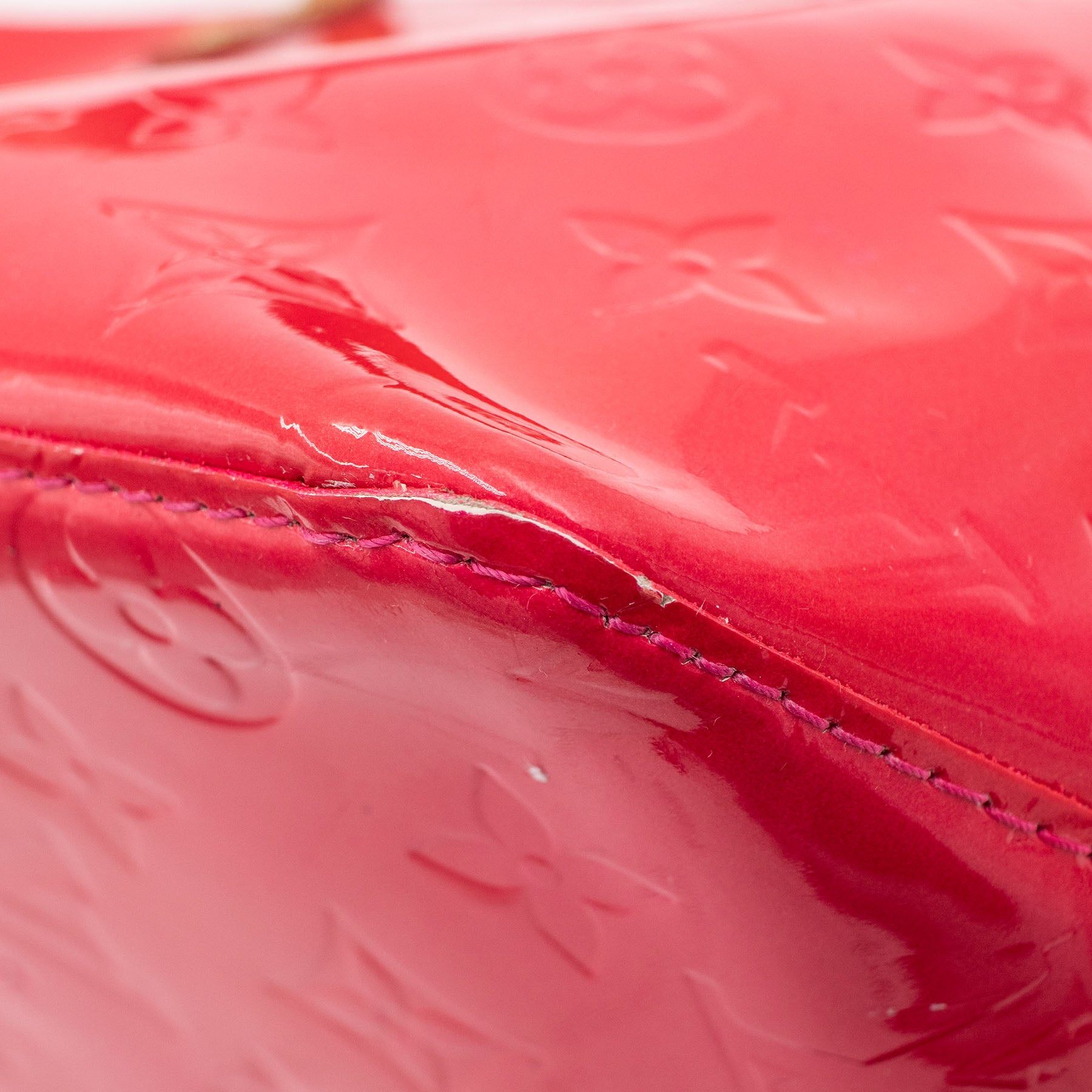 Louis Vuitton Vernis Bellevude Monogram Red Handbag