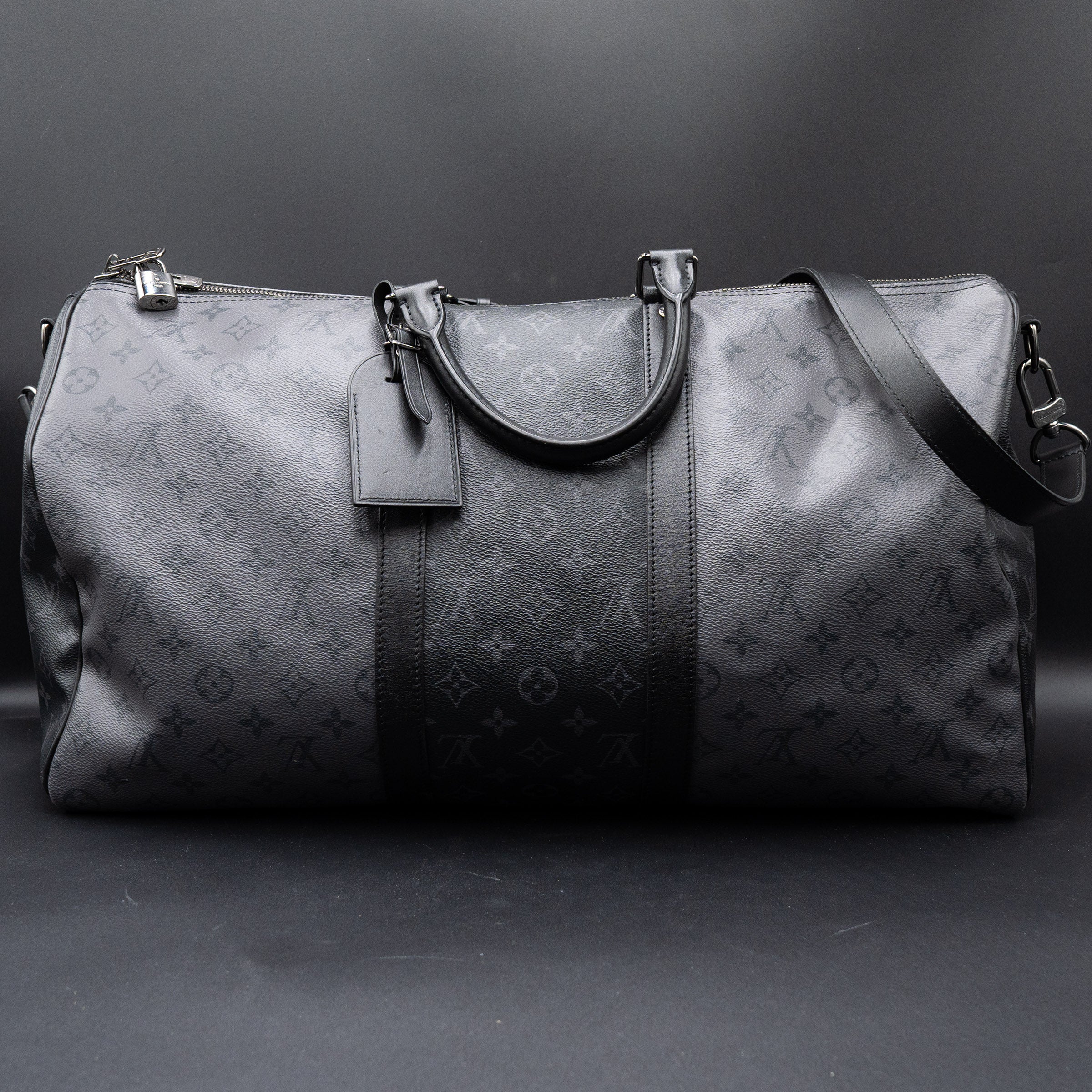 Louis Vuitton Reverse Monogram Eclipse Keepall Bandouliere 50 Duffel Bag