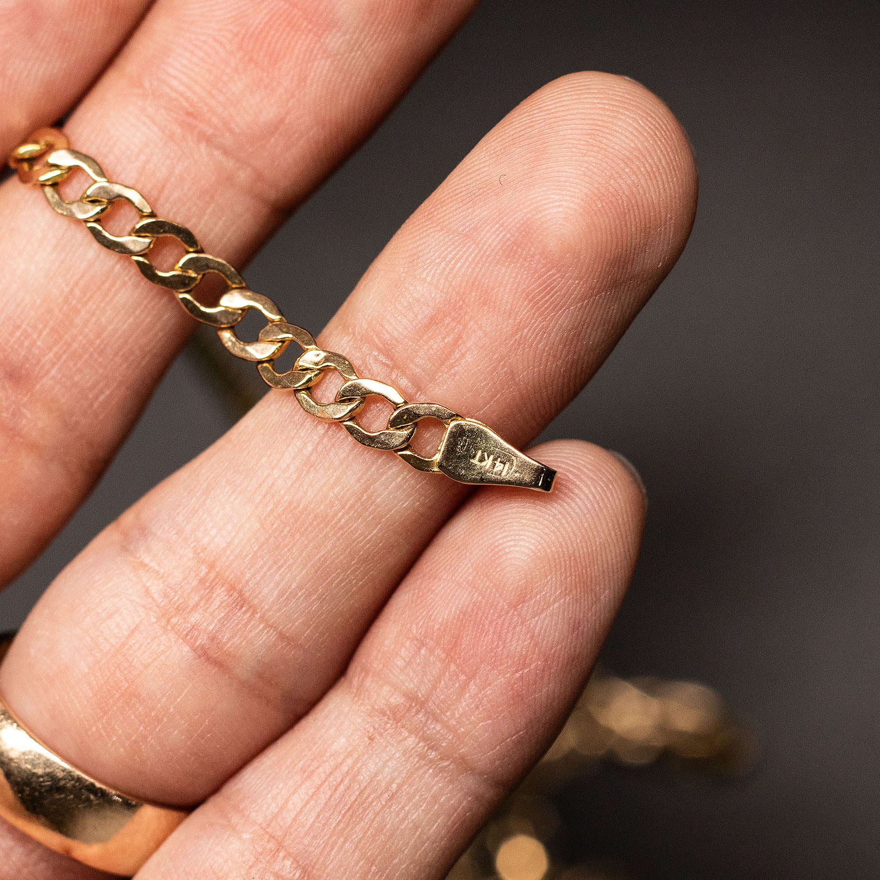 14k Yellow Gold Curb Link 25 Inch Chain Necklace