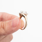 10k Yellow Gold Oval Shaped Opal Diamond Diana Style Ring