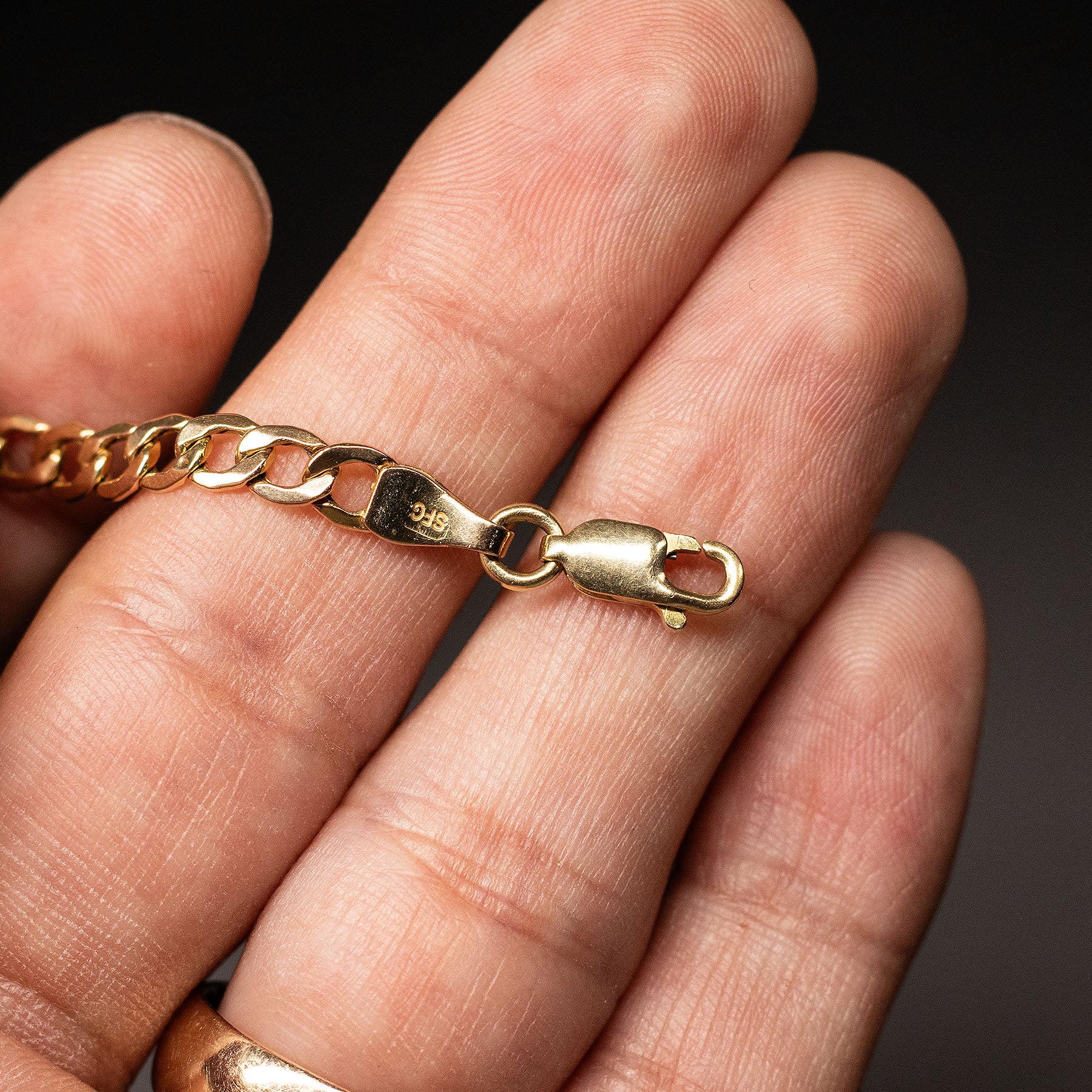 14k Yellow Gold Curb Link 25 Inch Chain Necklace