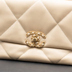 Chanel Medium Single Flap Lambskin Beige Handbag