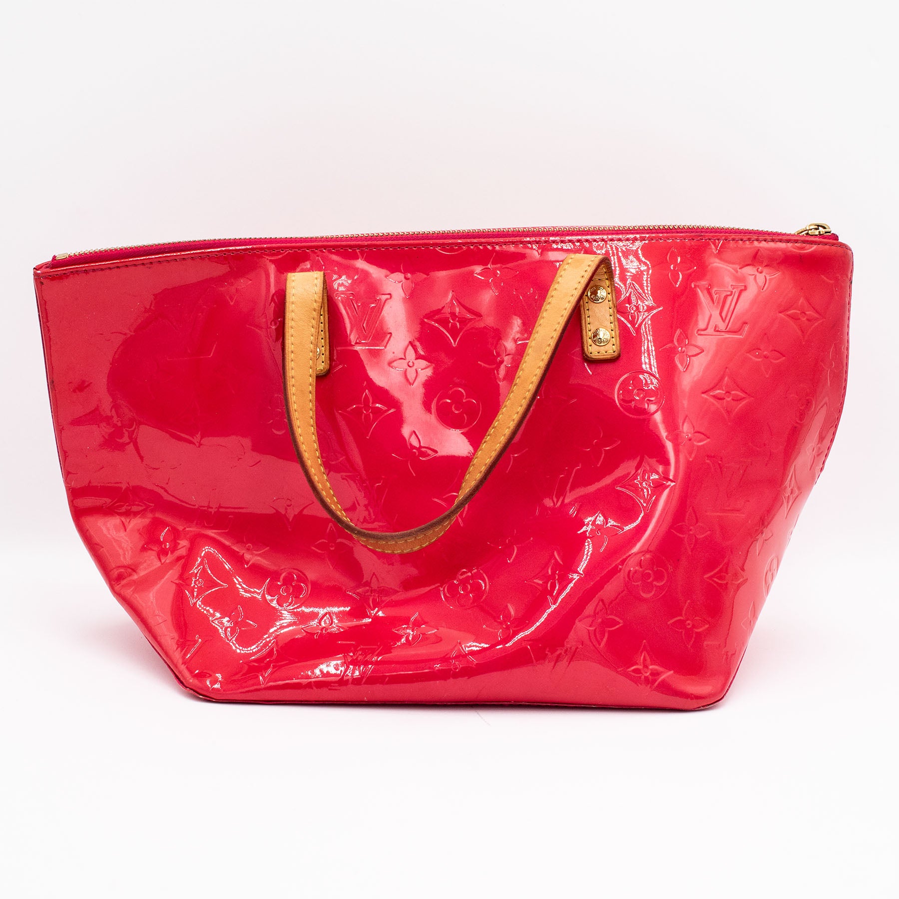 Louis Vuitton Vernis Bellevude Monogram Red Handbag
