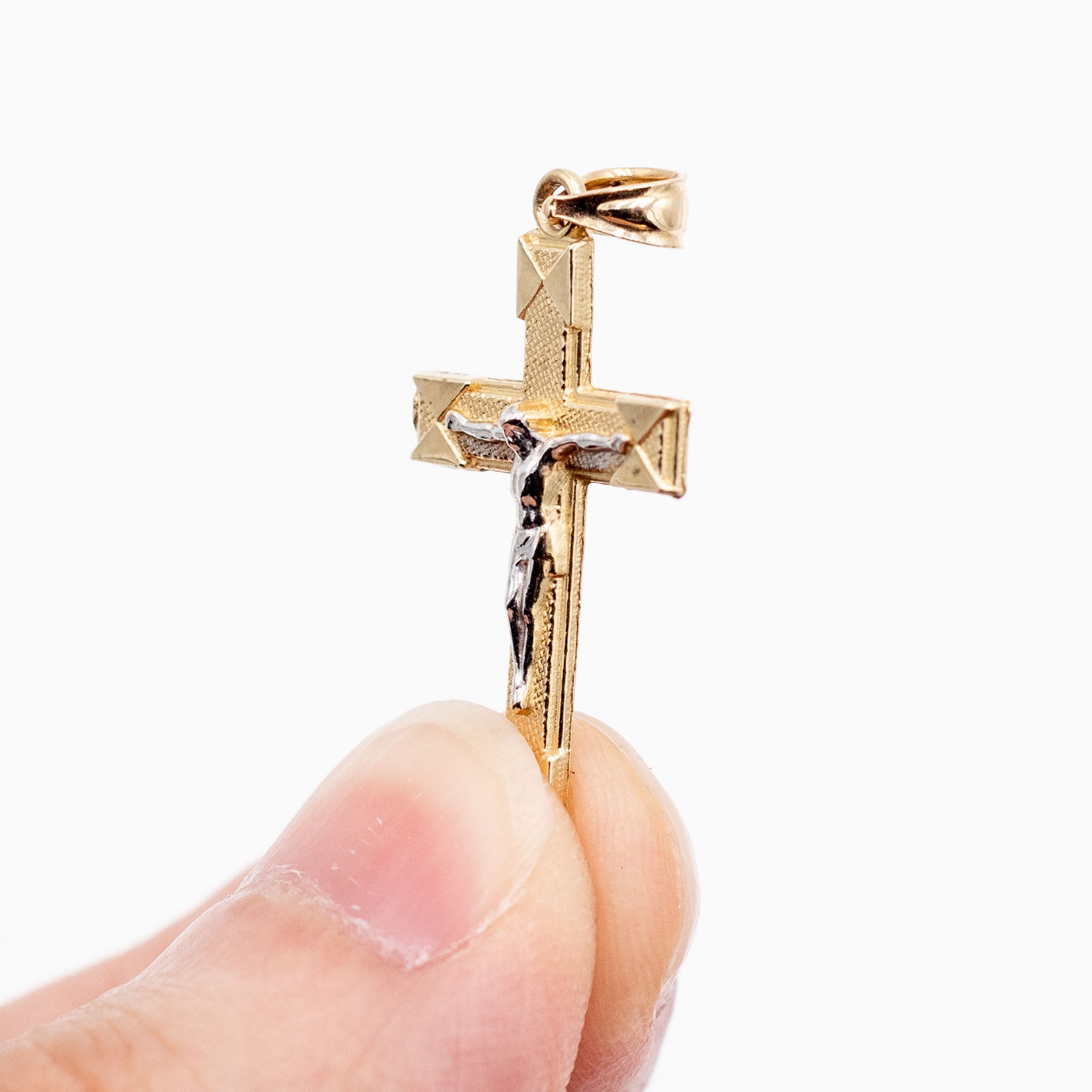 10k Yellow Gold Jesus Cross Pendant