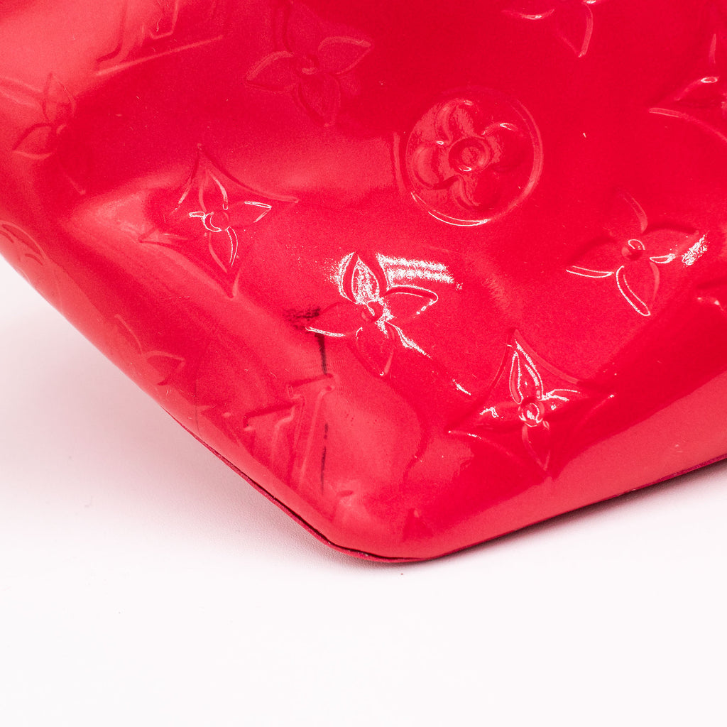 Louis Vuitton Vernis Bellevude Monogram Red Handbag