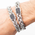 John Hardy Sterling Silver Black Diamond Rope Chain Bracelet