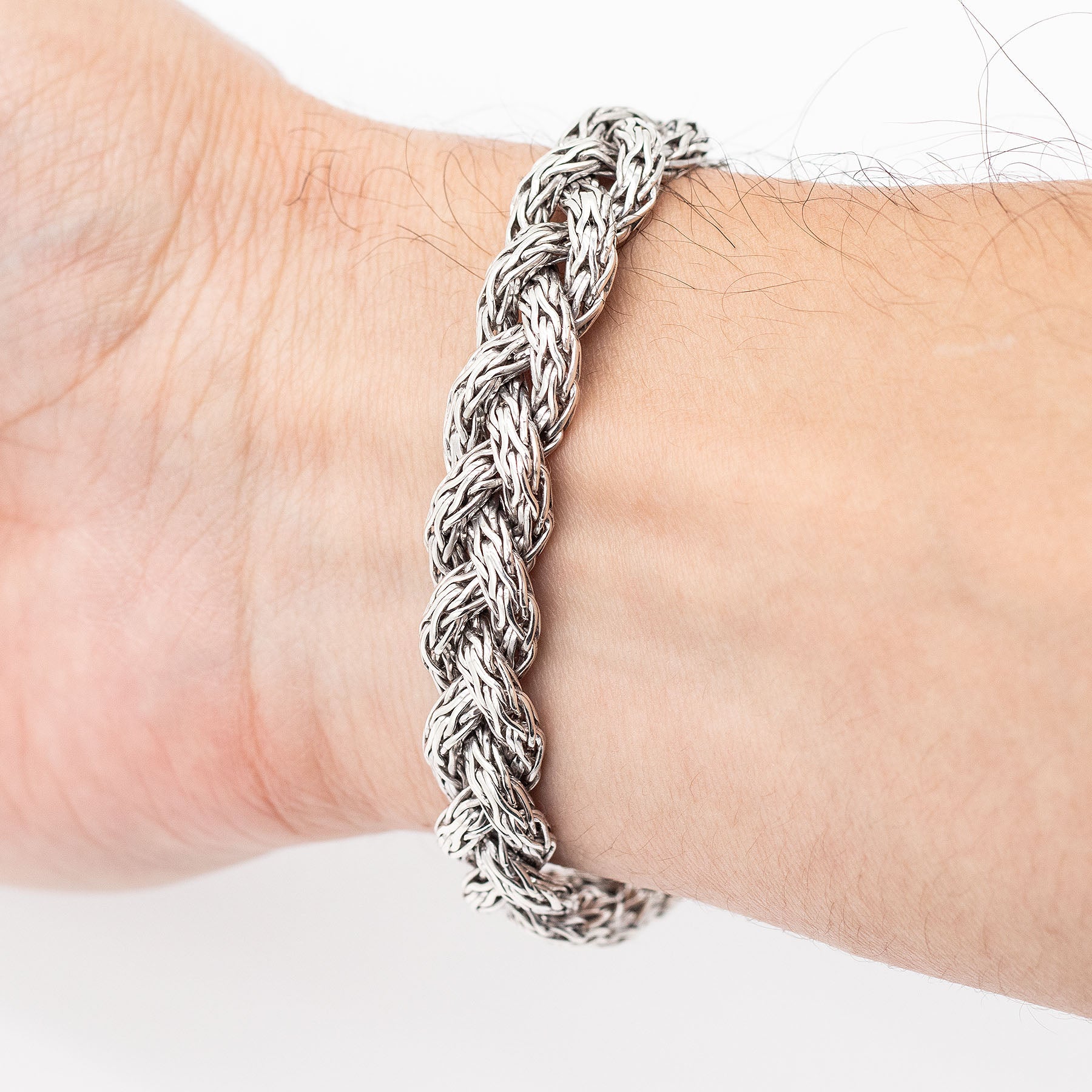 John Hardy Sterling Silver Black Diamond Rope Chain Bracelet