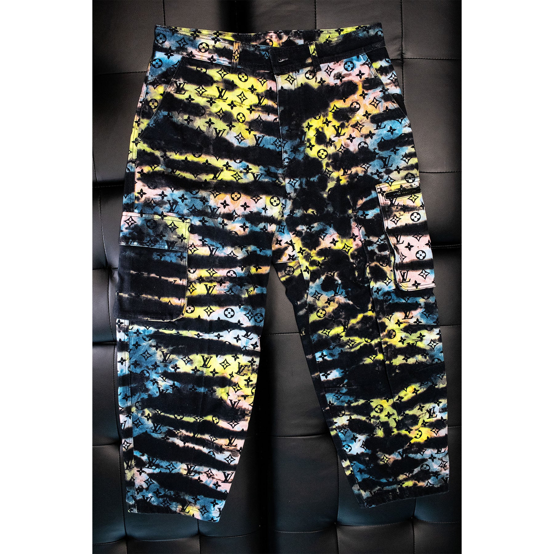 Louis Vuitton Tye Dye Cargo Jeans Size 34