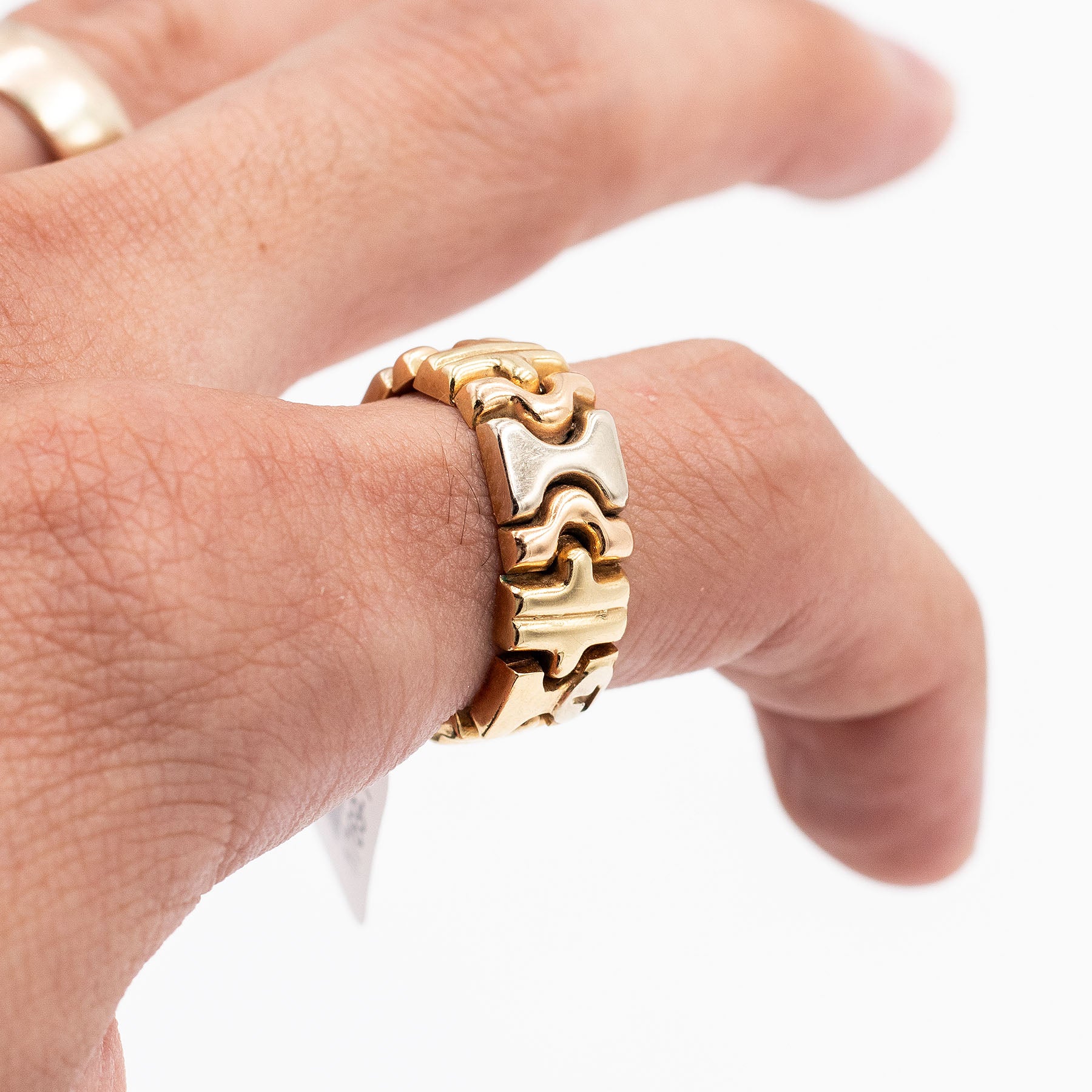 18k Yellow Gold Parentesi Style Collapsible Ring