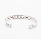 David Yurman Sterling Silver Chevron Cuff Bangle Bracelet