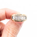 10k Yellow Gold Five Round Diamond Band Ring