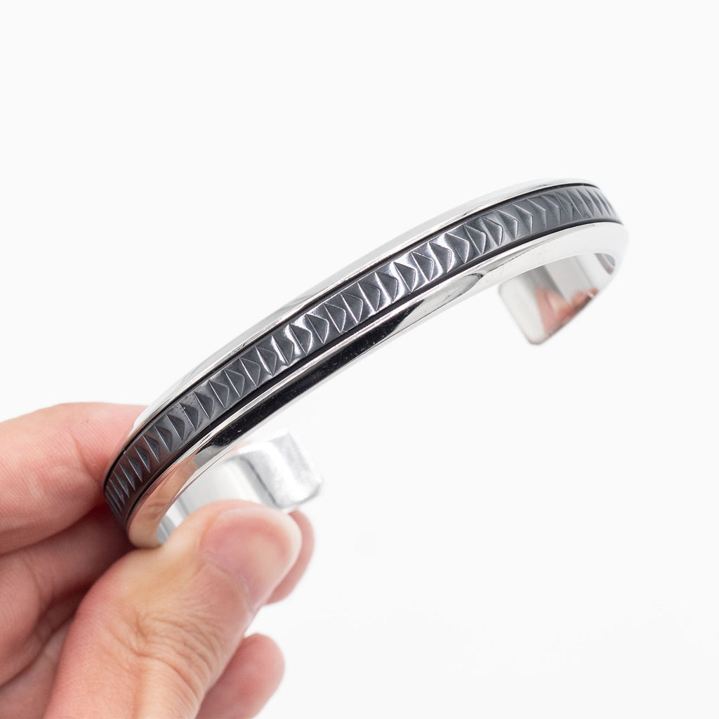 Tiffany & Co. Paloma Picasso Caliper Steel Titanium Cuff Bangle Bracelet