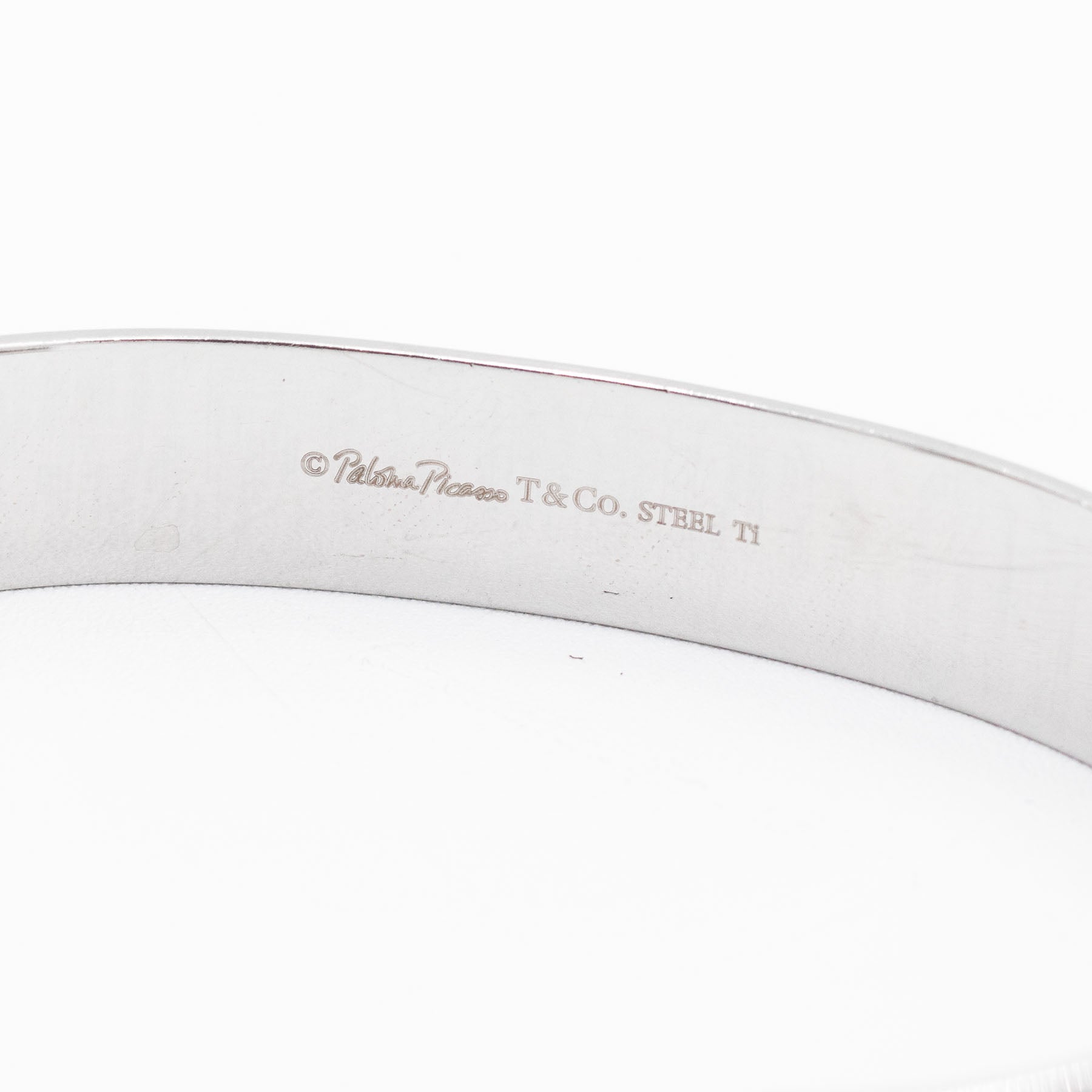 Tiffany & Co. Paloma Picasso Caliper Steel Titanium Cuff Bangle Bracelet