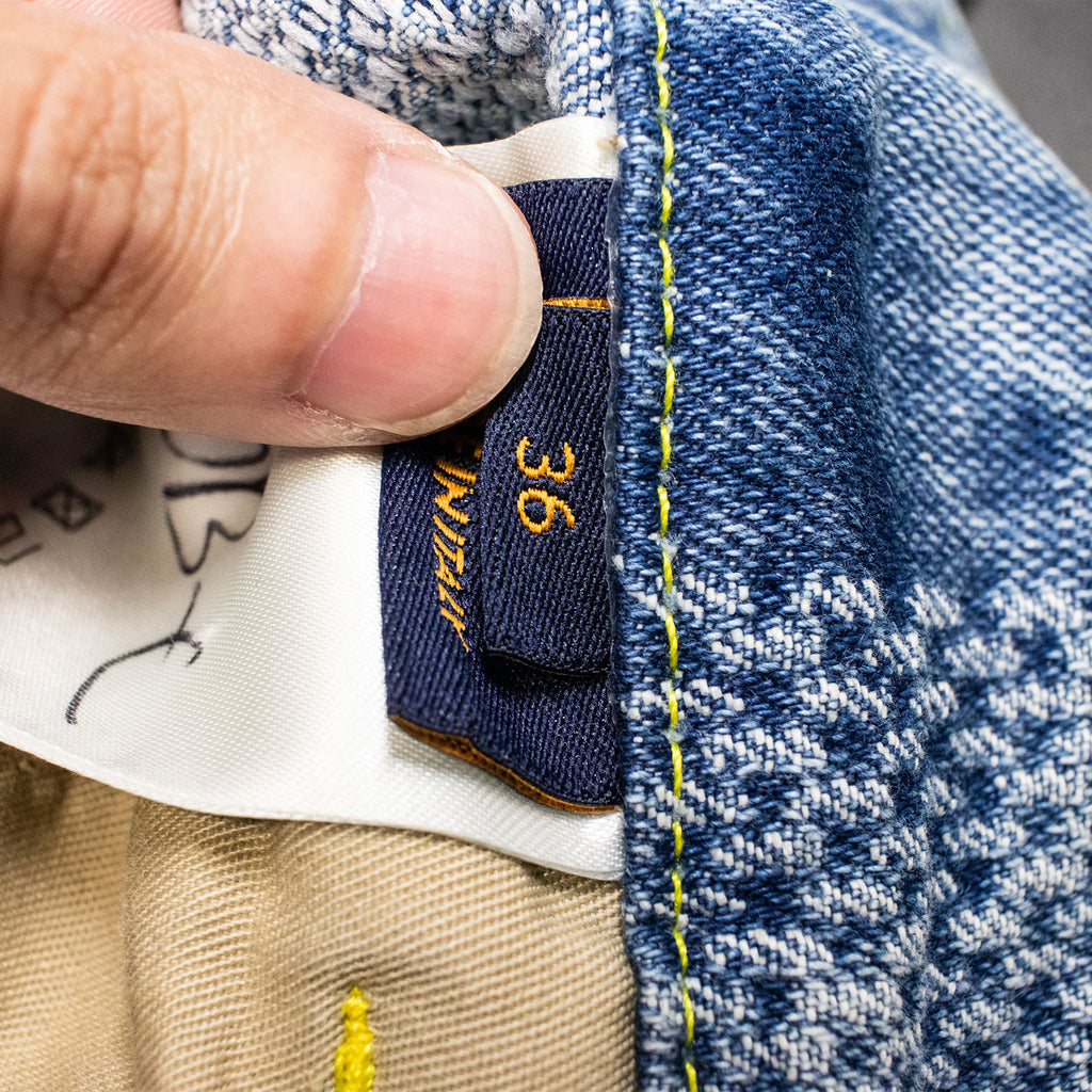 Louis Vuitton Damier Skate Green Accent Jeans