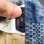 Louis Vuitton Damier Skate Green Accent Jeans