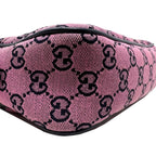 Gucci GG Marmont Diagonal Quilted Pink Fabric GG Canvas Shoulder Bag