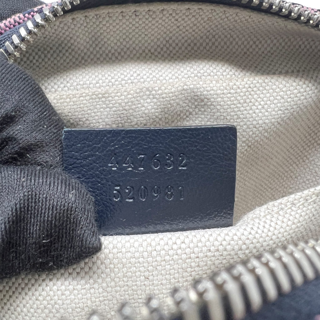 Gucci GG Marmont Diagonal Quilted Pink Fabric GG Canvas Shoulder Bag