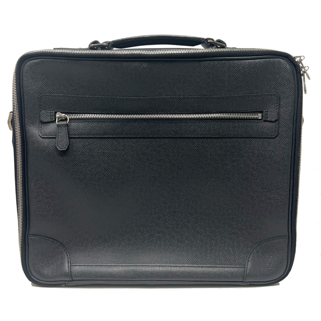 Louis Vuitton Black Odessa Taiga Leather Mens Laptop Bag NO STRAP