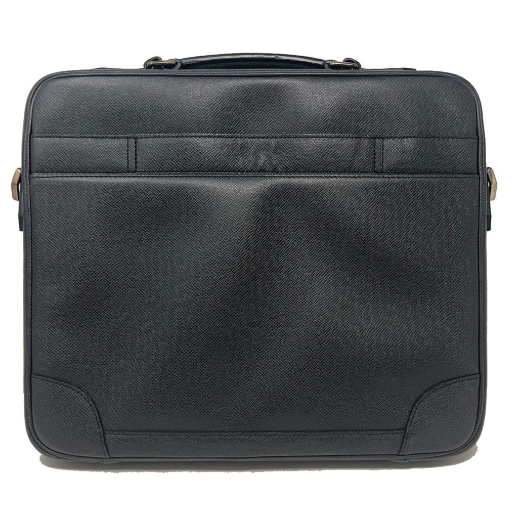 Louis Vuitton Black Odessa Taiga Leather Mens Laptop Bag NO STRAP