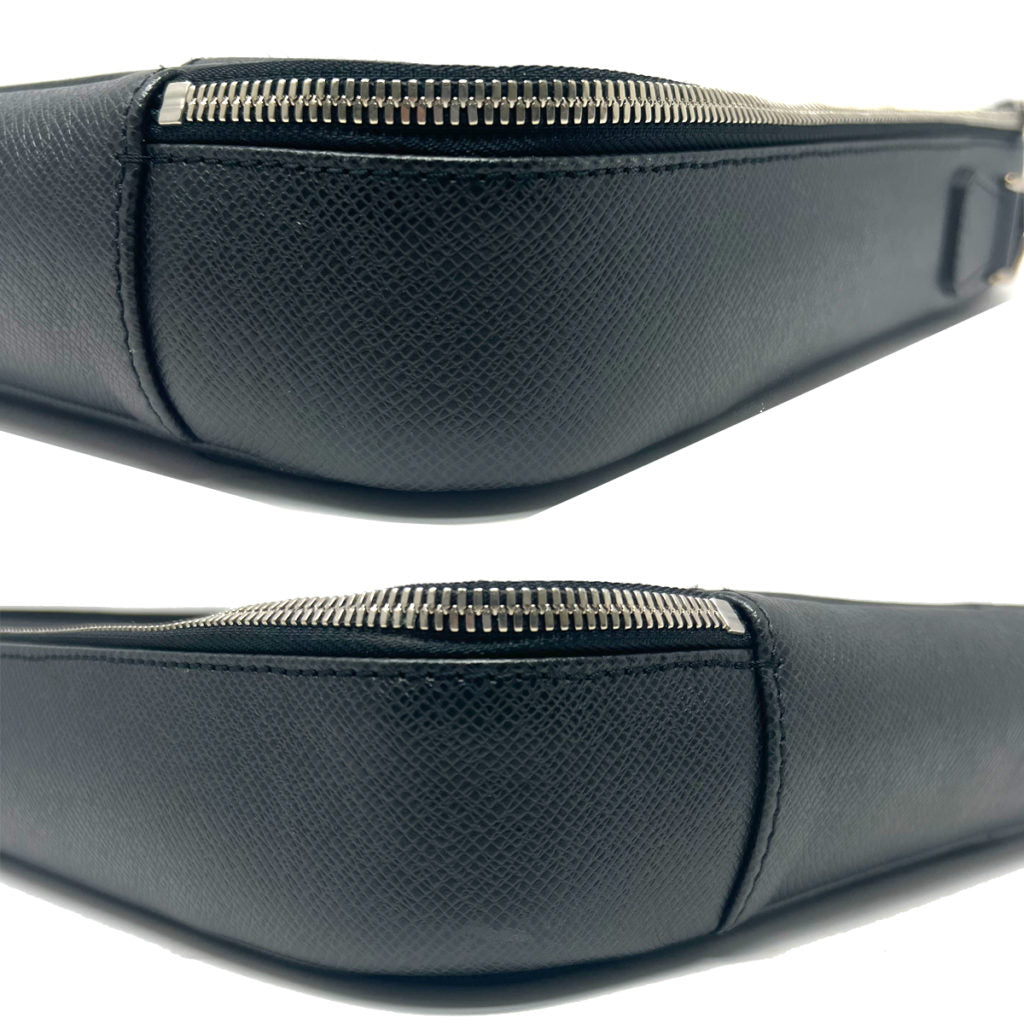 Louis Vuitton Black Odessa Taiga Leather Mens Laptop Bag NO STRAP