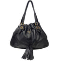 Prada Cervo Antik Drawstring Tassel Deerskin Soft Leather Tote Handbag