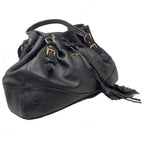 Prada Cervo Antik Drawstring Tassel Deerskin Soft Leather Tote Handbag