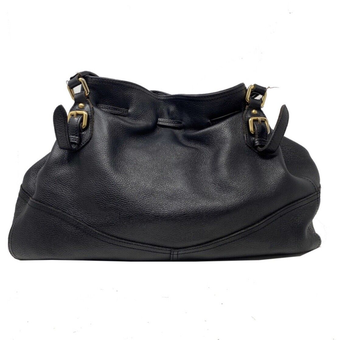 Prada Cervo Antik Drawstring Tassel Deerskin Soft Leather Tote Handbag