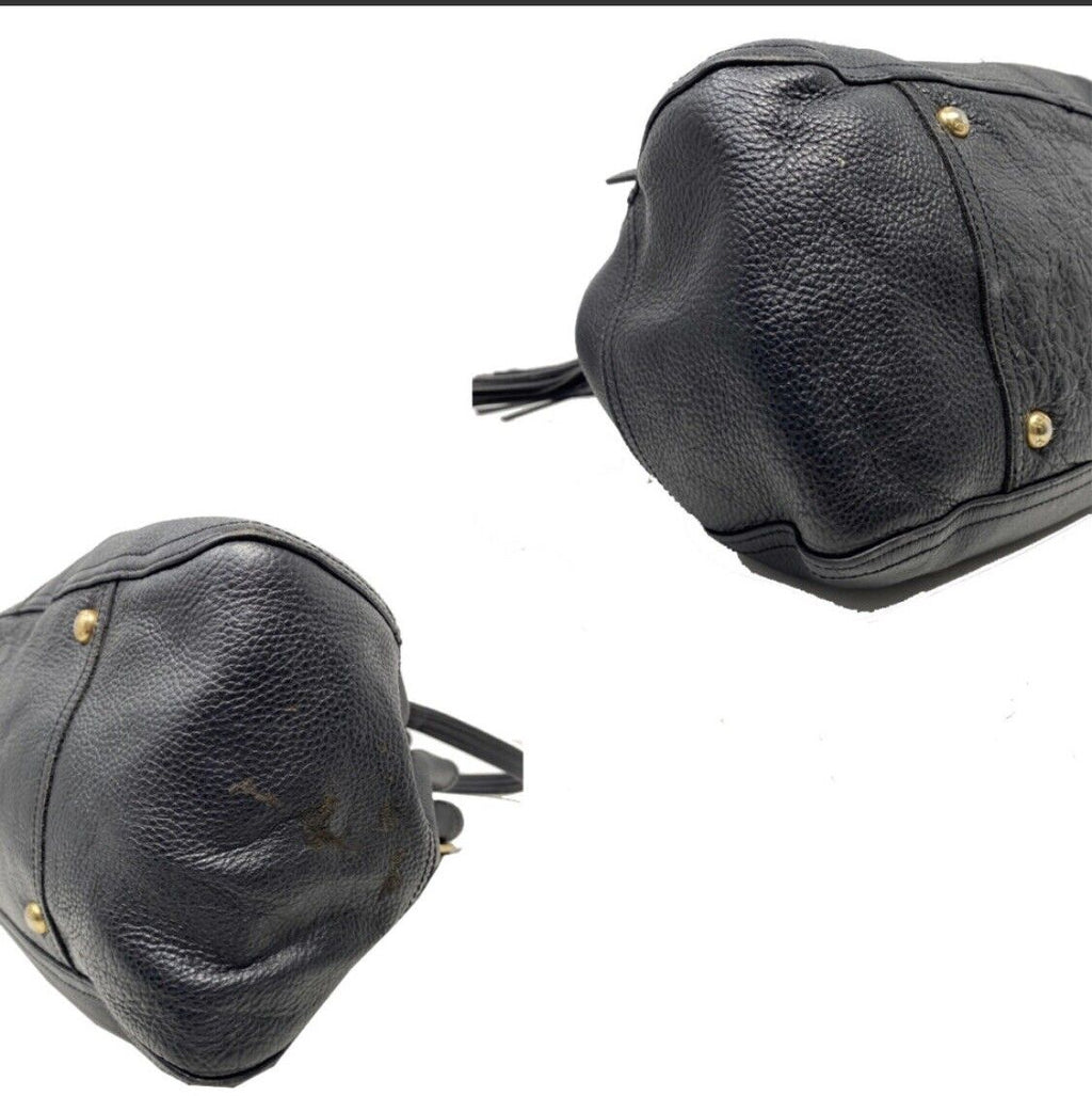 Prada Cervo Antik Drawstring Tassel Deerskin Soft Leather Tote Handbag