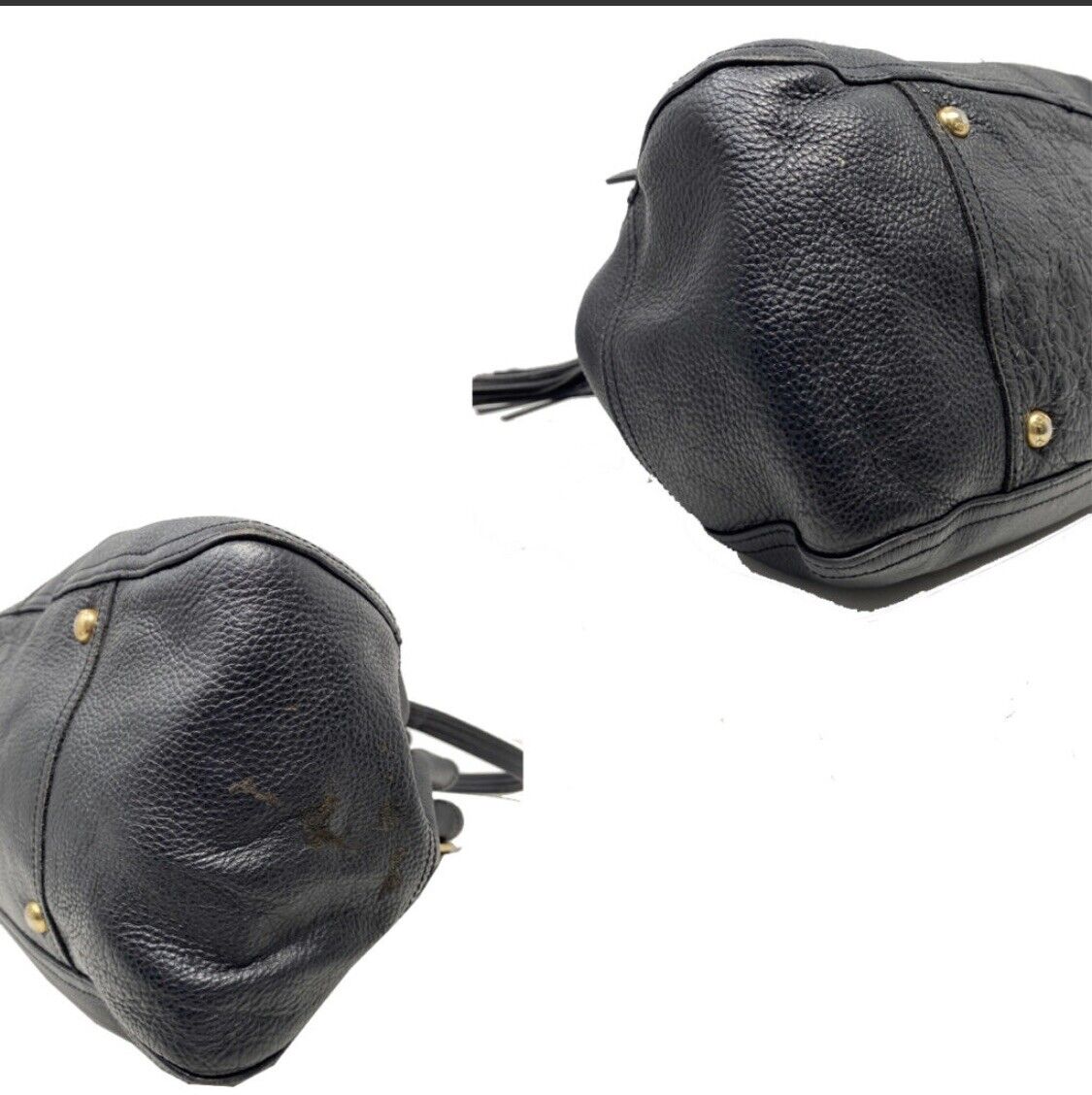 Prada Cervo Antik Drawstring Tassel Deerskin Soft Leather Tote Handbag