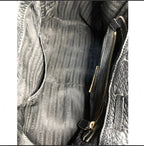 Prada Cervo Antik Drawstring Tassel Deerskin Soft Leather Tote Handbag