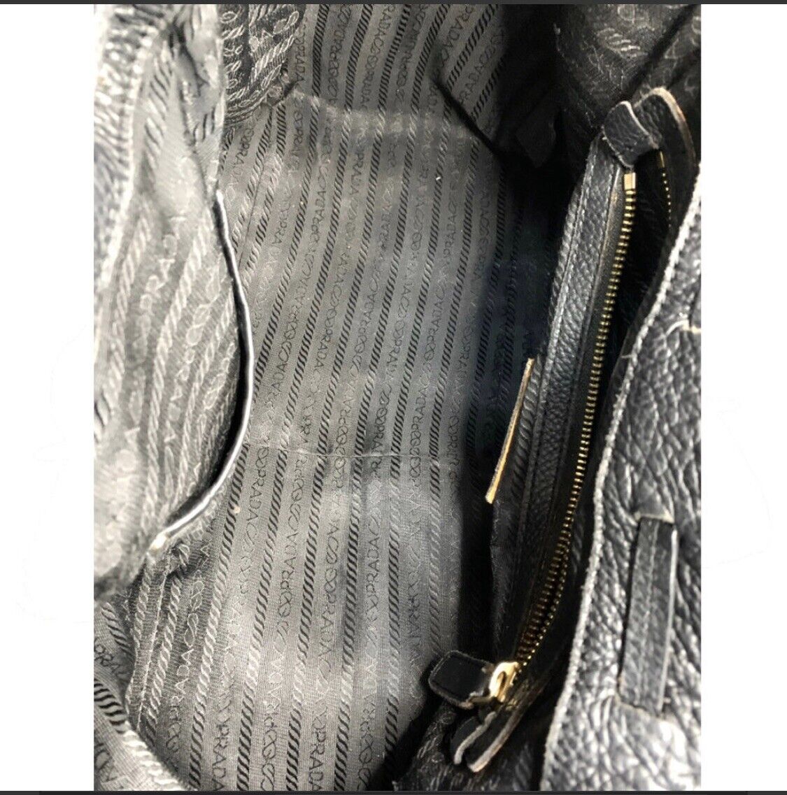 Prada Cervo Antik Drawstring Tassel Deerskin Soft Leather Tote Handbag