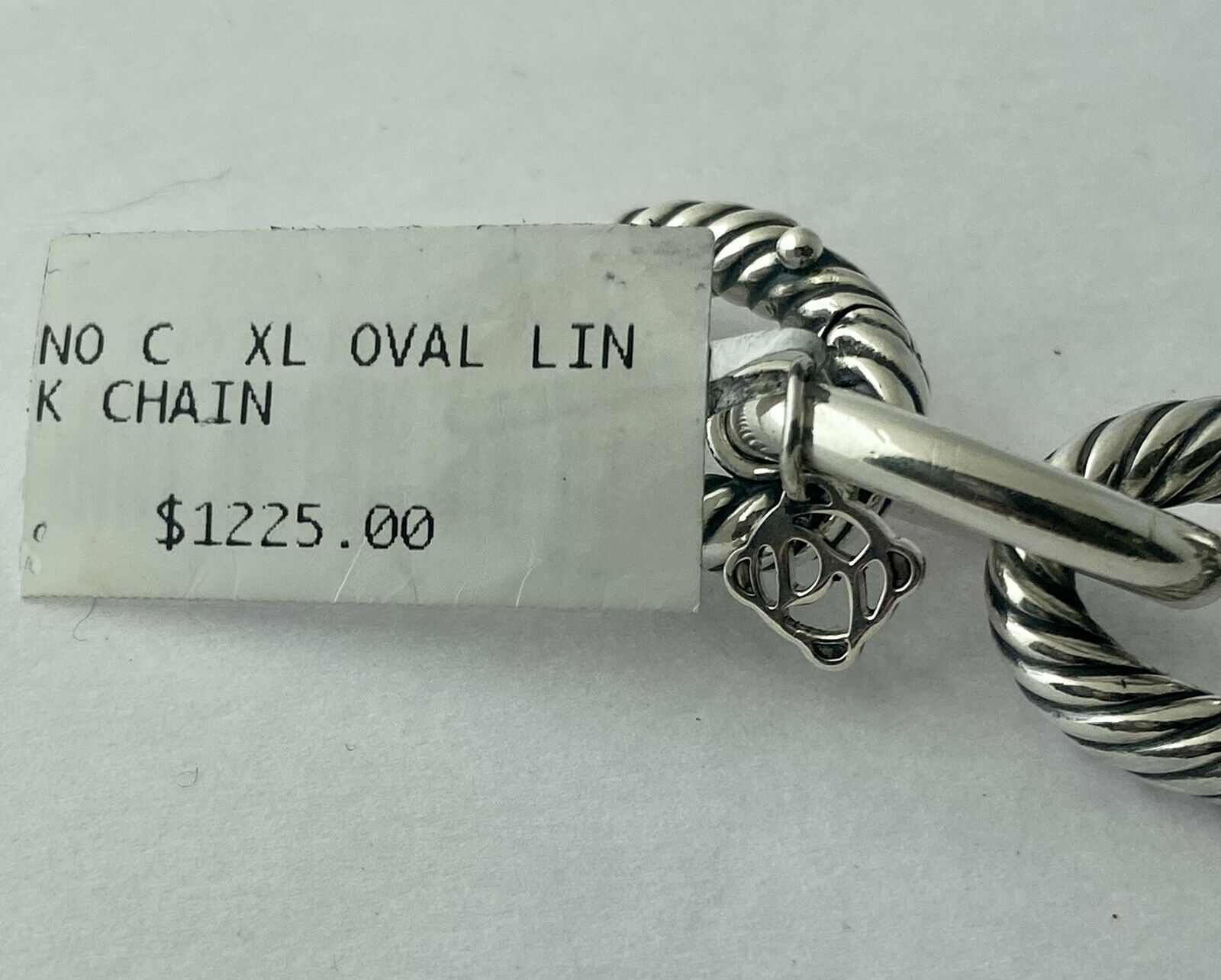 Oval Link Chain Bracelet in Sterling Silver with 18K Yellow Gold