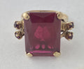 14kt Yellow Gold Red Sapphire Cocktail Ring