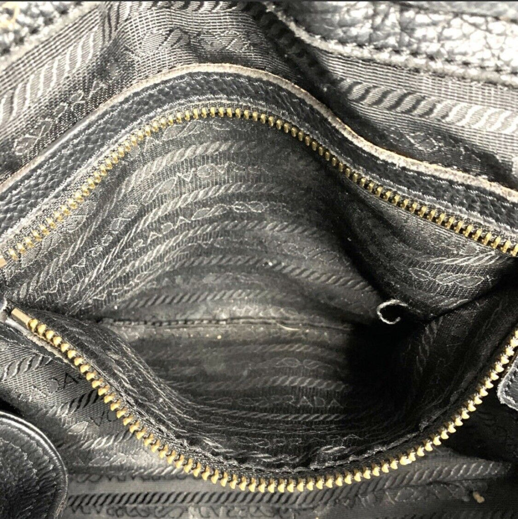 Prada Cervo Antik Drawstring Tassel Deerskin Soft Leather Tote Handbag