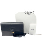 Celine Tassels Black Leather Wallet on Strap