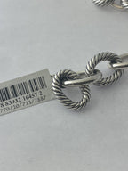 Oval Link Chain Bracelet in Sterling Silver with 18K Yellow Gold