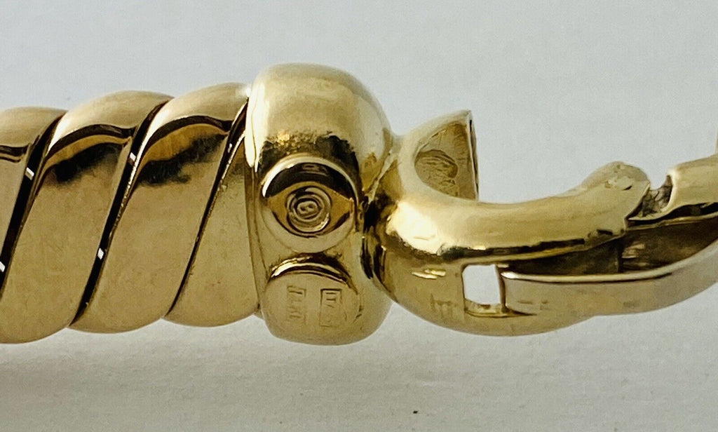 14kt Yellow Gold Bangle/ Bracelet with Oversized Buckle Clasp