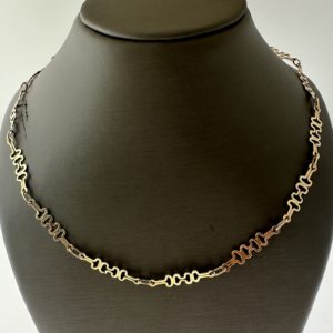 14kt Yellow Gold Free Form Link Necklace